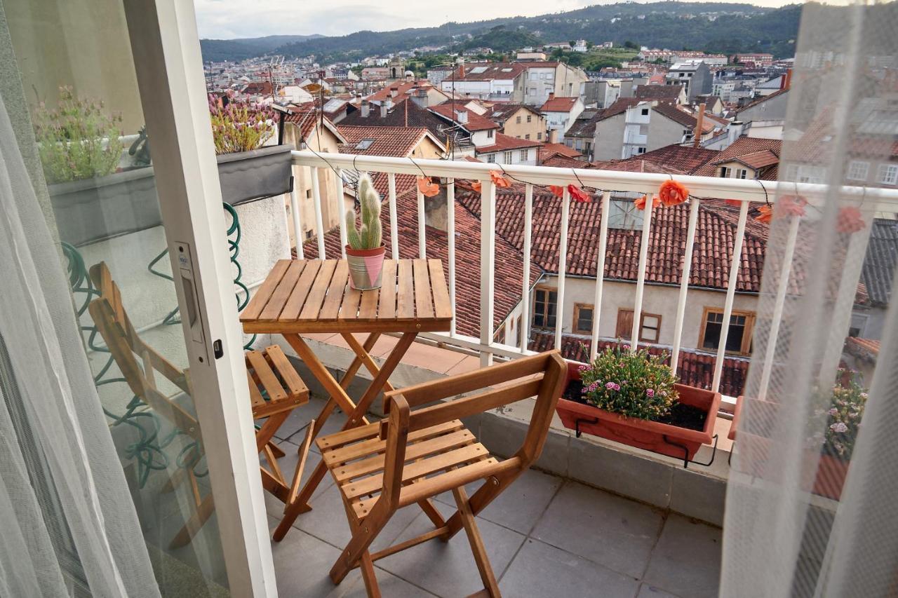 Duplex Luminoso Con Vistas En El Centro De Ourense Appartamento Esterno foto
